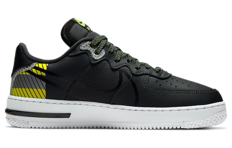 Кроссовки Nike Air Force 1 Low React Black Yellow — фото 2