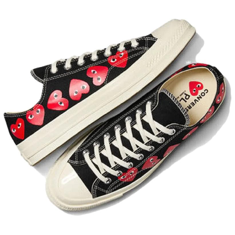 Кроссовки CDG Play x Converse Low Black White Red - изображение 5