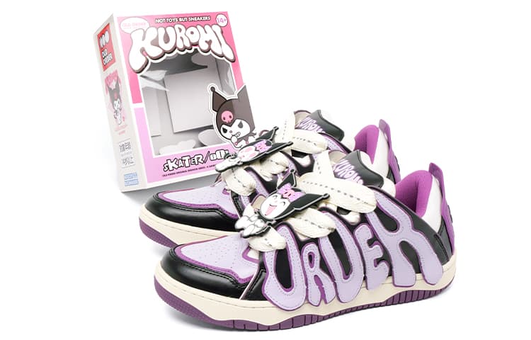 Кроссовки OLD ORDER Skater 001 Kuromi Collaboration White Purple - изображение 5