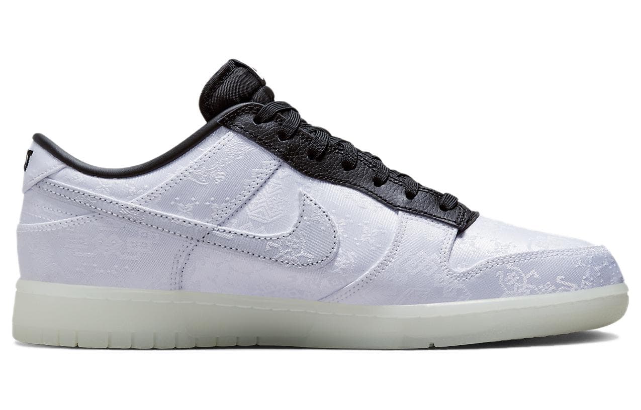 Кроссовки Fragment Design x CLOT x Nike Dunk Low "White Silk" - изображение 2