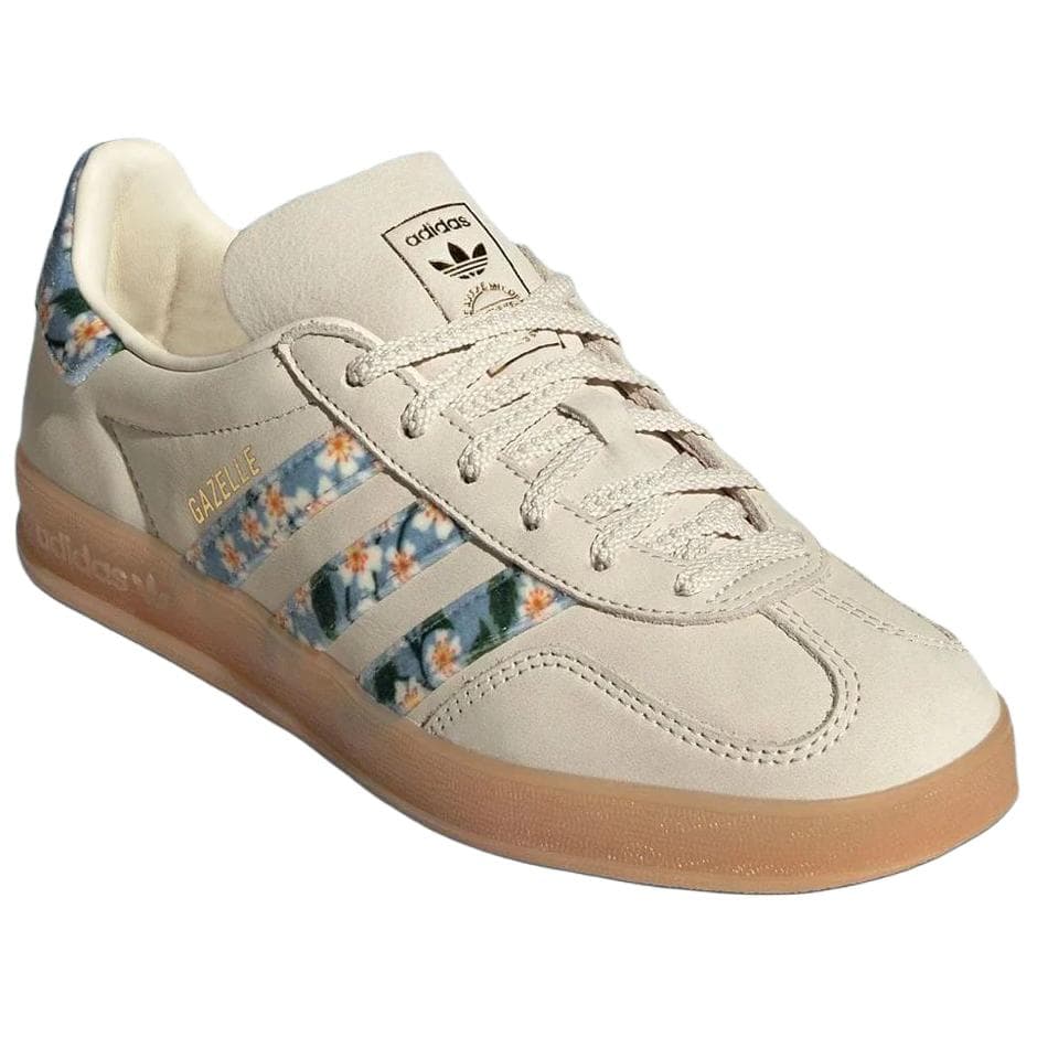 Кроссовки Adidas Originals X LIBERTY London Gazelle Кожа Текстиль Низкие Кроссовки для Скейтбординга Женские Бежевые - изображение 2