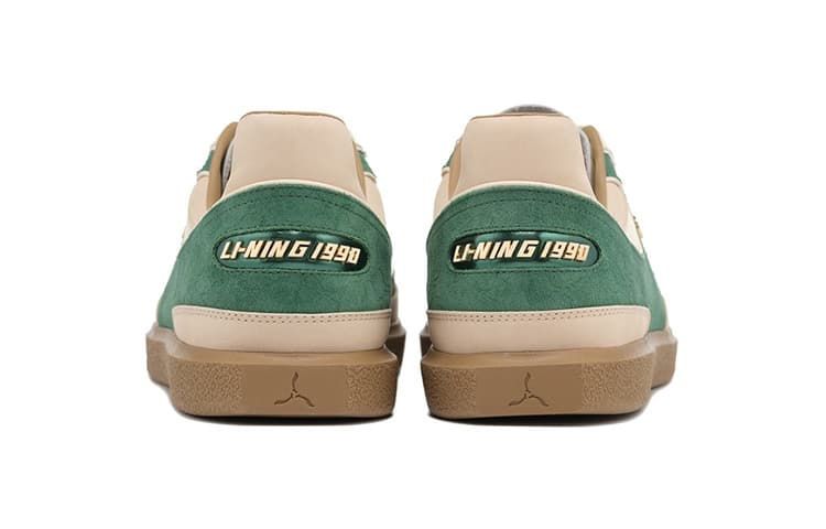 Кроссовки LI-NING 1990 Повседневная обувь для скейтборда мужская бежево-зеленый противоскользящая амортизация износостойкая - изображение 4