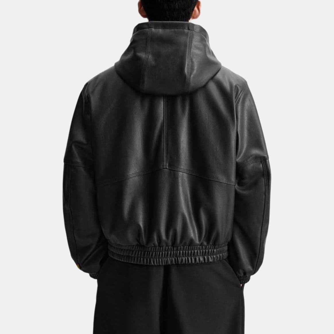Кожаная куртки ZARA FW24 Кожаная Куртка Мужская Черная - изображение 5
