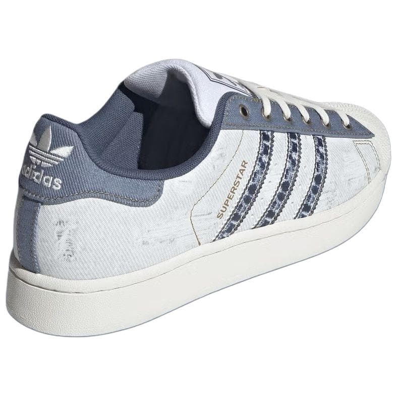 Кроссовки Adidas Originals Superstar 2 Низкие кеды для скейтбординга Унисекс Белый Синий - изображение 4