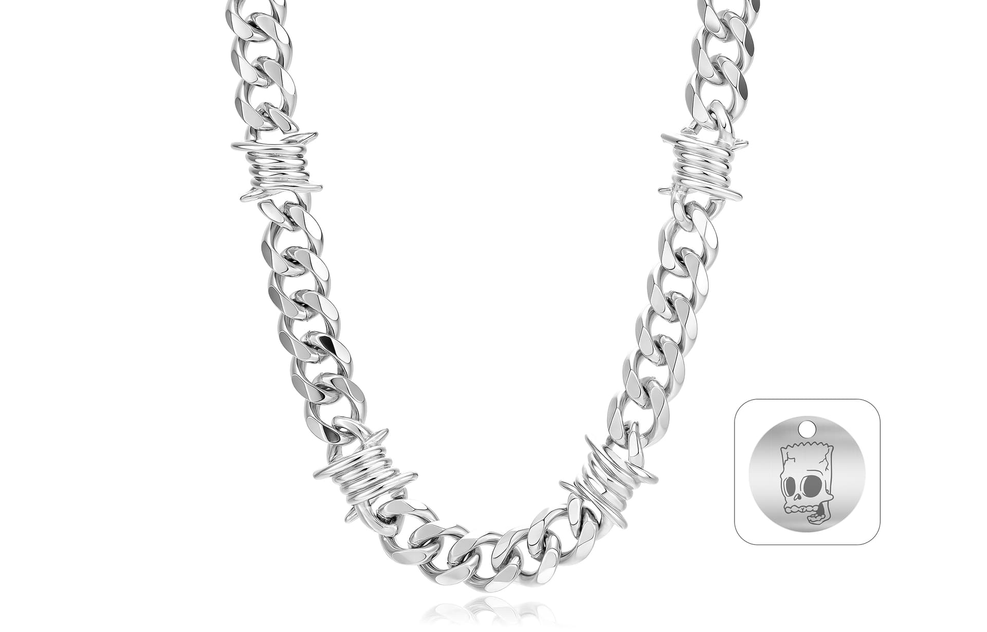 Ожерелье The Simpsons Titan Steel Necklaces Unisex Симпсоны Титановые Стальные Ожерелья Унисекс - изображение 2