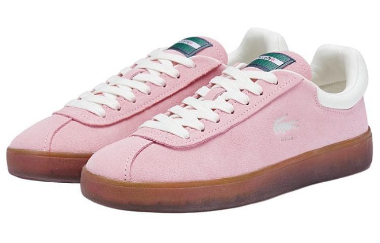 Кроссовки LACOSTE Замша Низкие Кеды Скейтборд Обувь Женские Розовые - изображение 4