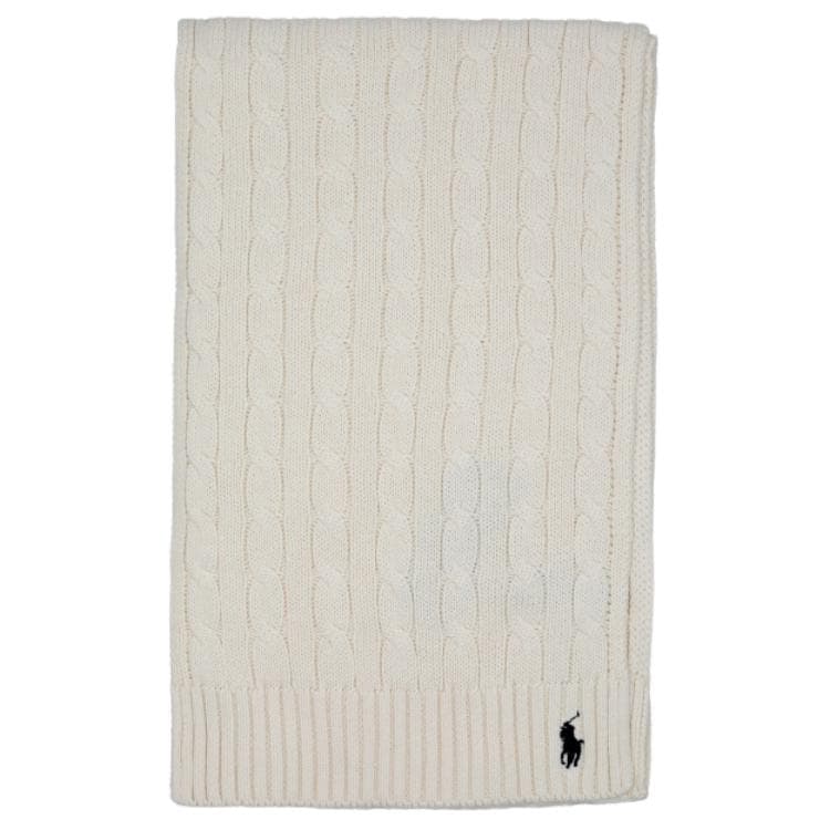 Шарф Polo Ralph Lauren Cotton Knit Платки Мужской Экрю - изображение 1