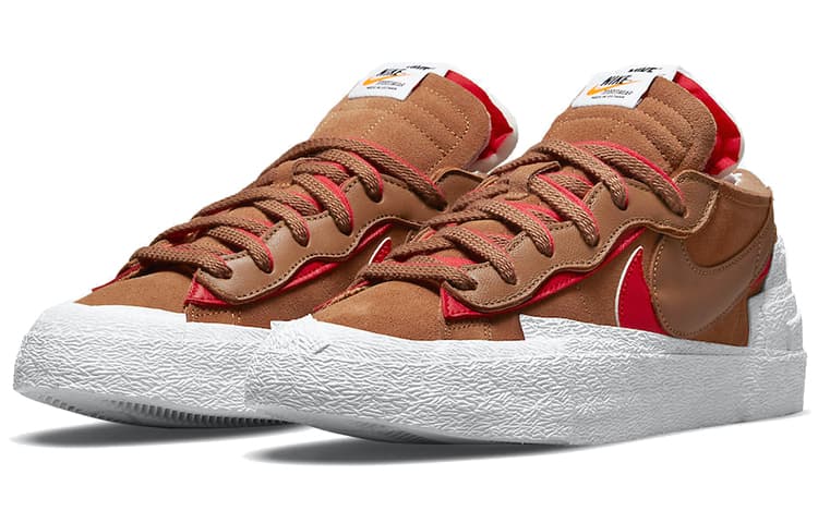 Кроссовки Sacai x Nike Blazer Low "British Tan" - изображение 3