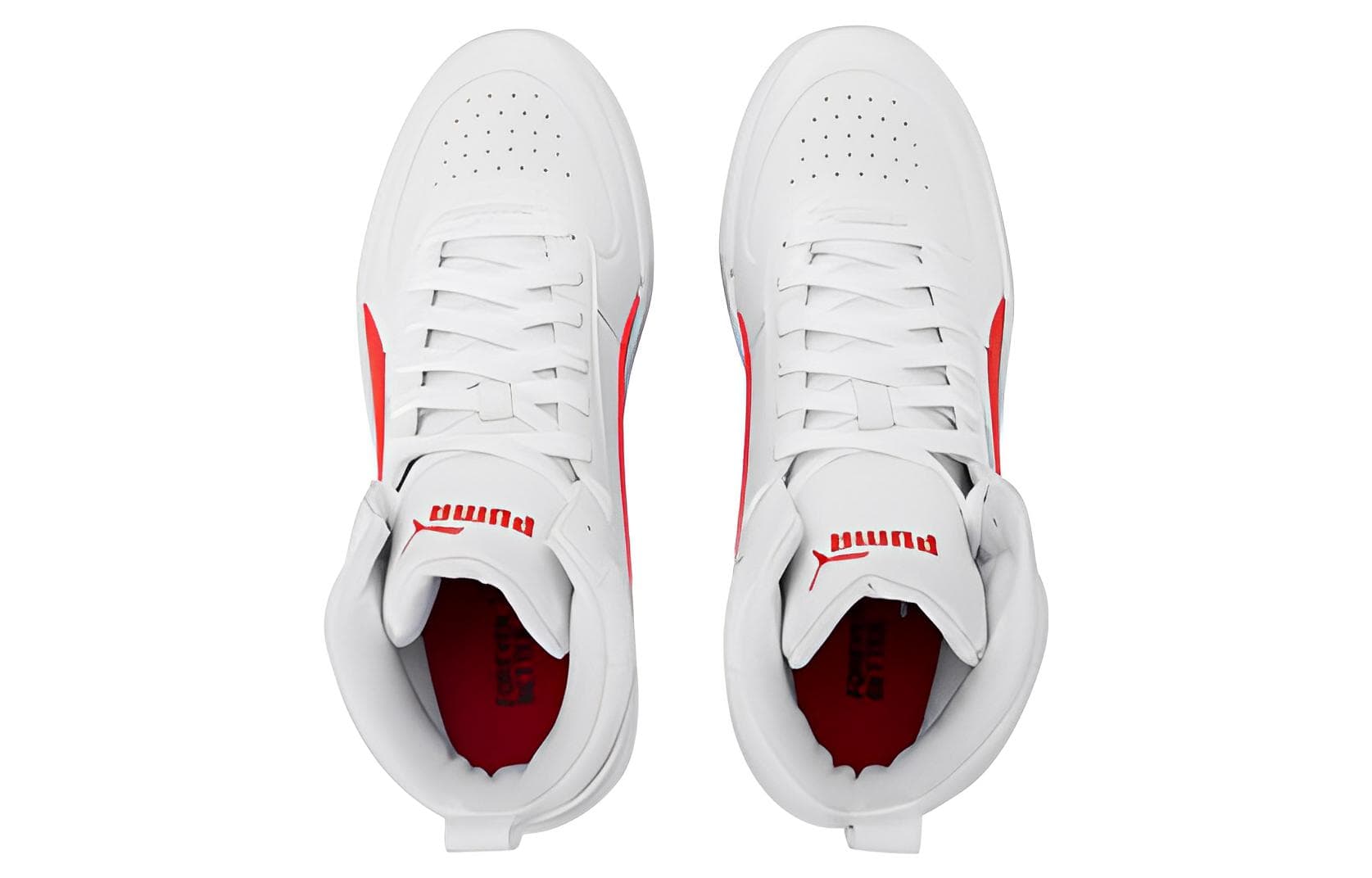 Кроссовки PUMA Caven Mid White Red - изображение 4