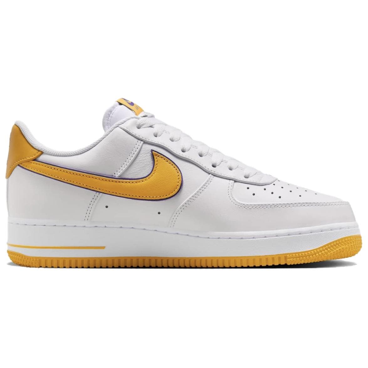 Кроссовки Nike X Kobe Bryant Air Force 1 Кожа Противоскользящий Низкий Топ Скейтборд Обувь Унисекс Белый Желтый Фиолетовый - изображение 2