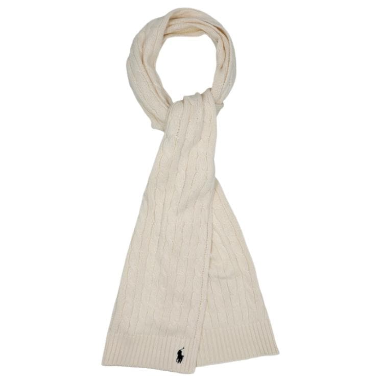 Шарф Polo Ralph Lauren Cotton Knit Платки Мужской Экрю - изображение 4