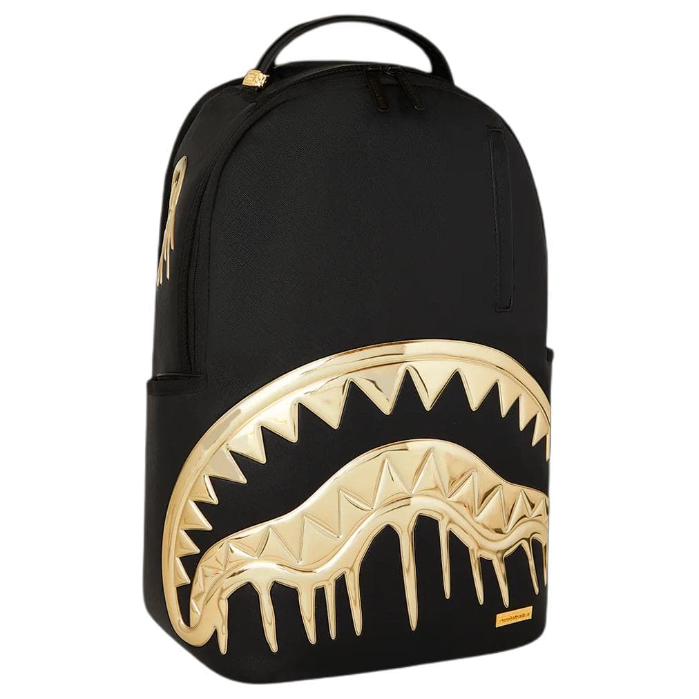 Рюкзак SPRAYGROUND Рюкзак из искусственной кожи унисекс черный и золотой - изображение 4