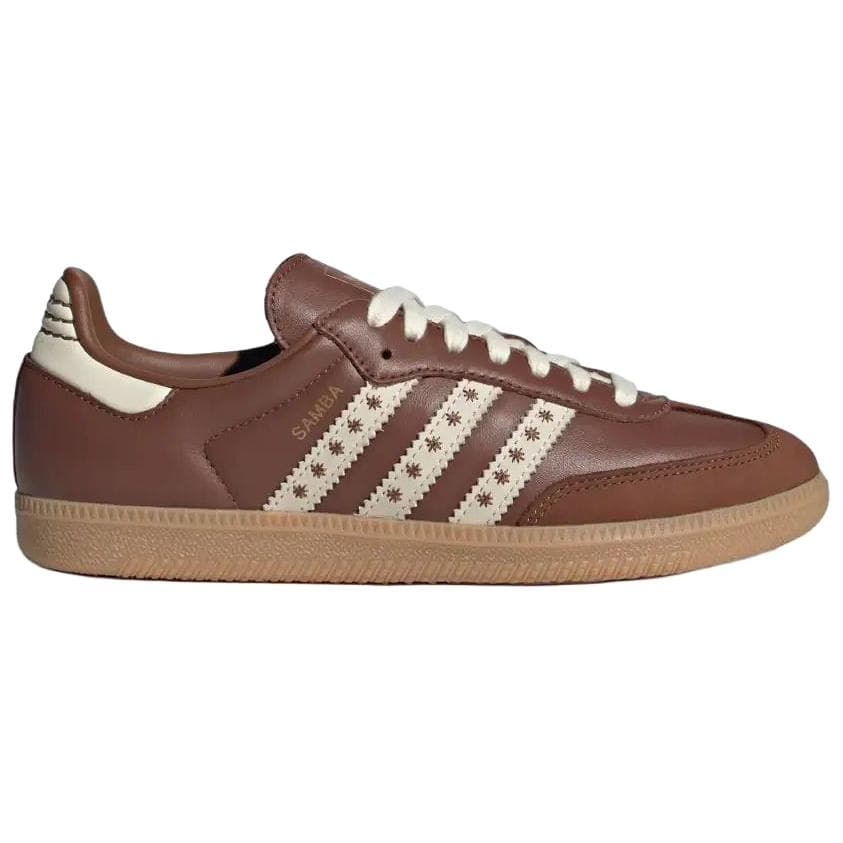 Кроссовки Adidas Originals Samba Low Скейтборд Обувь Женская Коричневый Белый - изображение 2