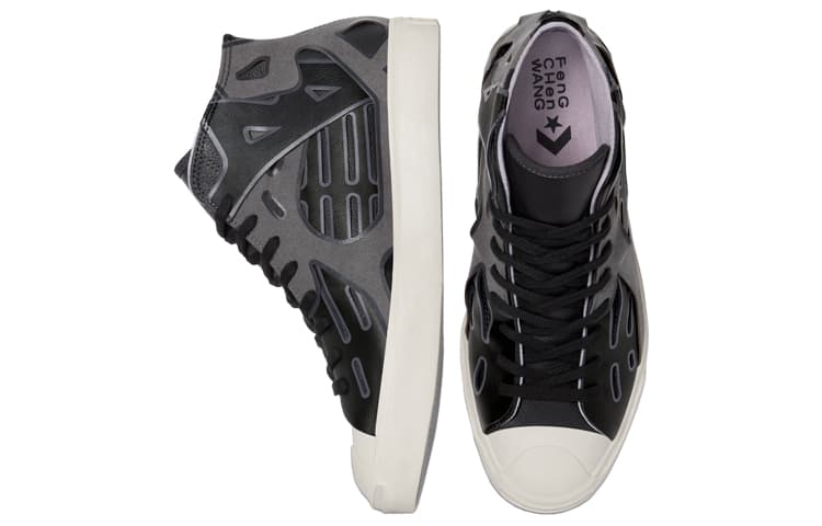Кроссовки FENG CHEN WANG x Converse Jack Purcell Mid Black Grey - изображение 4