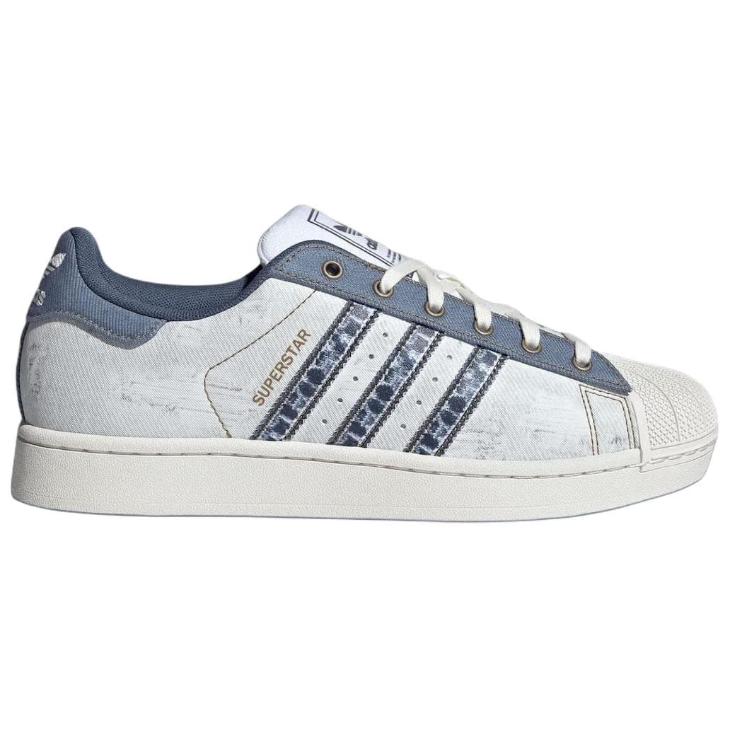 Кроссовки Adidas Originals Superstar 2 Низкие кеды для скейтбординга Унисекс Белый Синий - изображение 2