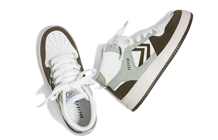 Кроссовки Feiyue High Top Sneakers White Green - изображение 3