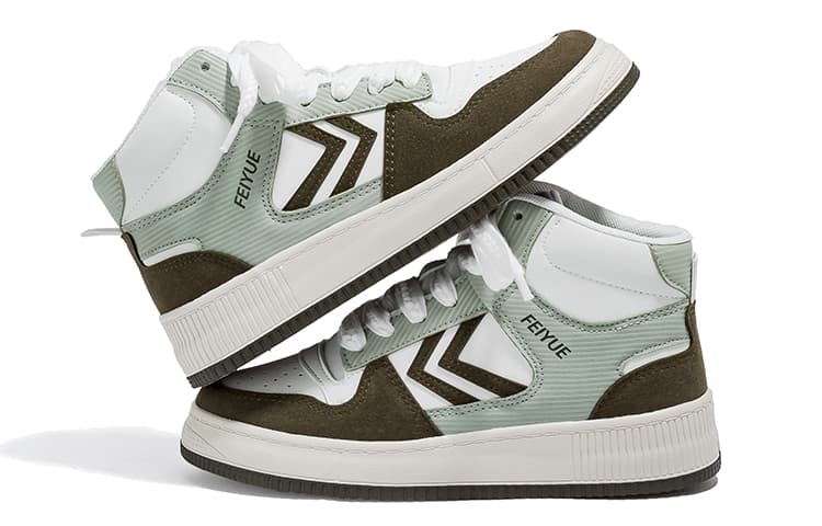 Кроссовки Feiyue High Top Sneakers White Green - изображение 5