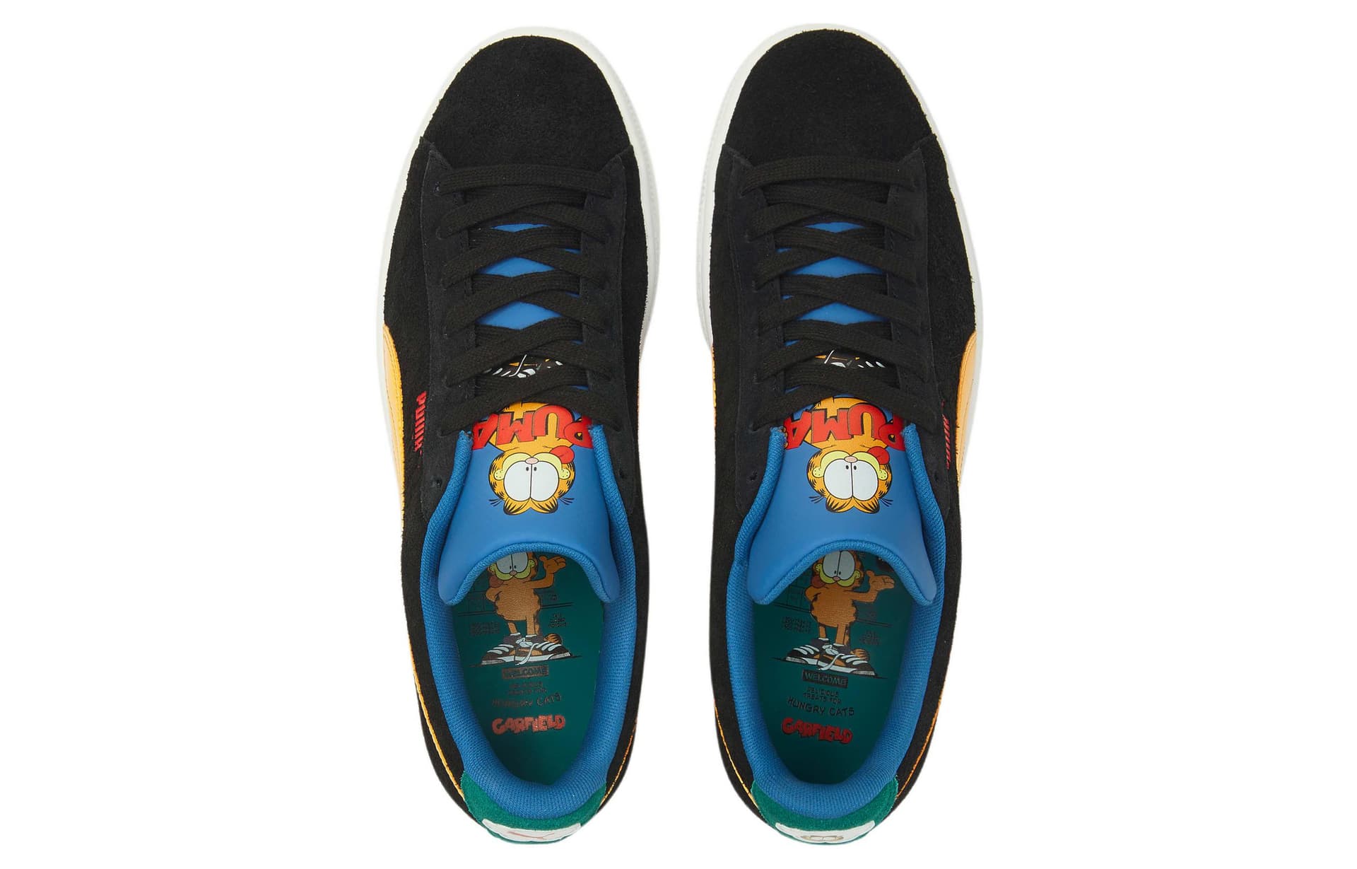 Кроссовки PUMA Suede Black Blue Yellow - изображение 4