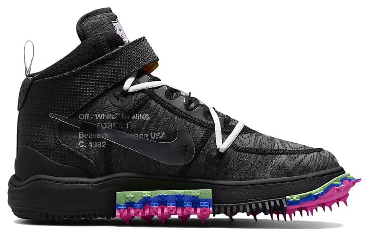Кроссовки OFF-WHITE x Nike Air Force 1 Mid SP Black - изображение 2