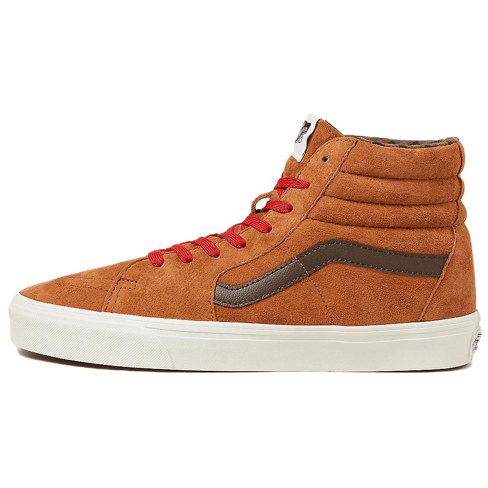 Кроссовки Vans SK8 HI Высокие Кроссовки для Скейтбординга Женские Коричневый Оранжевый - изображение 1