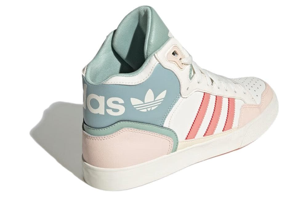 Кроссовки Adidas Originals Extaball Up противоскользящие высокие кеды для скейтбординга женские белые зеленые - изображение 3