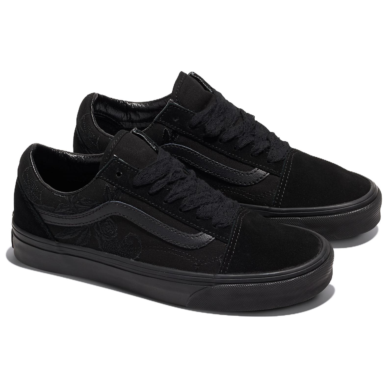 Кроссовки Vans Old Skool Устойчивый к истиранию Легкий Износостойкий и Низкий Верх Скейтборд Обувь Унисекс Черный - изображение 2