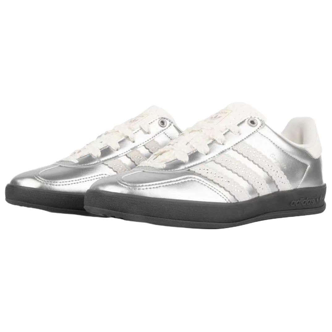 Кроссовки Adidas Originals GAZELLE INDOOR Low Топ Скейтборд Обувь Женская Серебряная - изображение 3