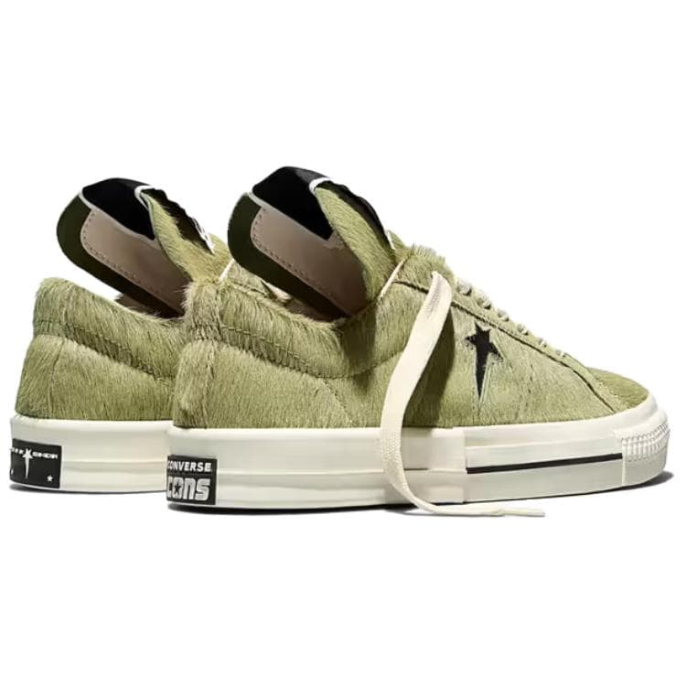 Кроссовки Converse x DRKSHDW One Star Pro кожа Ox Rick Owens На шнурках Повседневная обувь для скейтборда Унисекс Зеленый - изображение 4