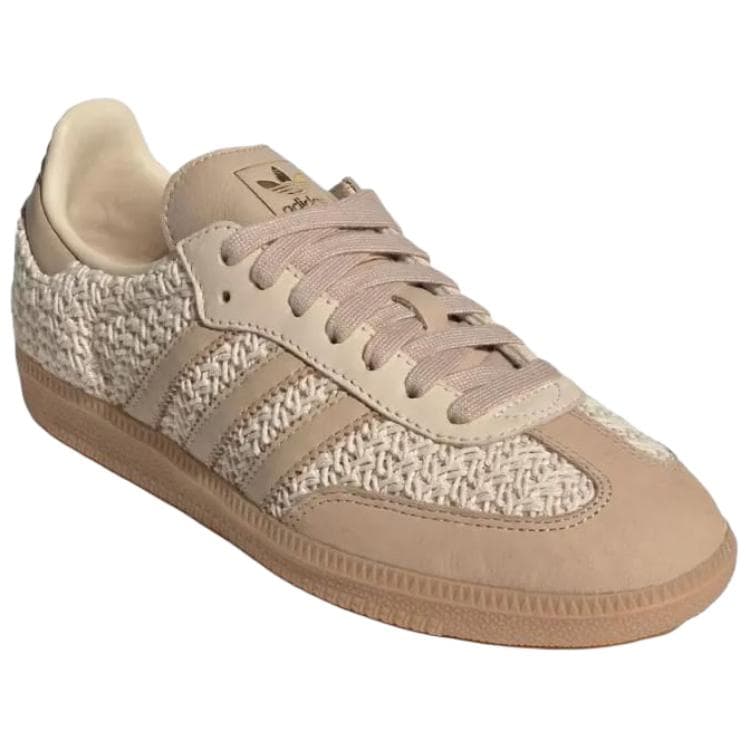 Кроссовки Adidas Originals Samba Crochet Пачка Ткань Низкие Кроссовки для скейтбординга Женские Коричневые - изображение 3