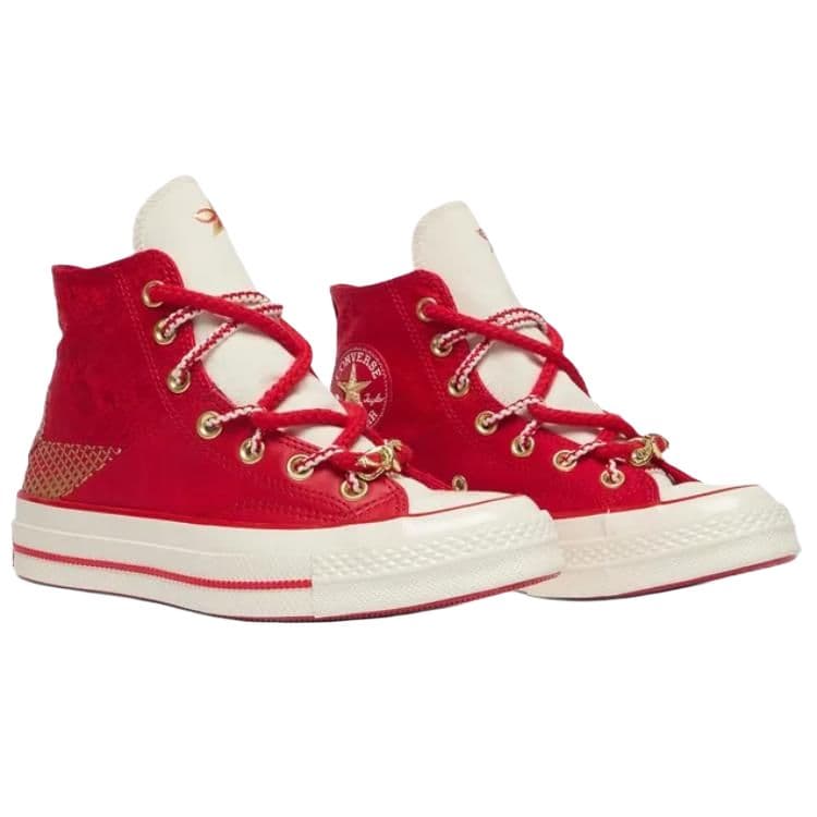 Кроссовки Converse 1970s High Top Скейтборд Обувь Унисекс Красный Бежевый - изображение 3