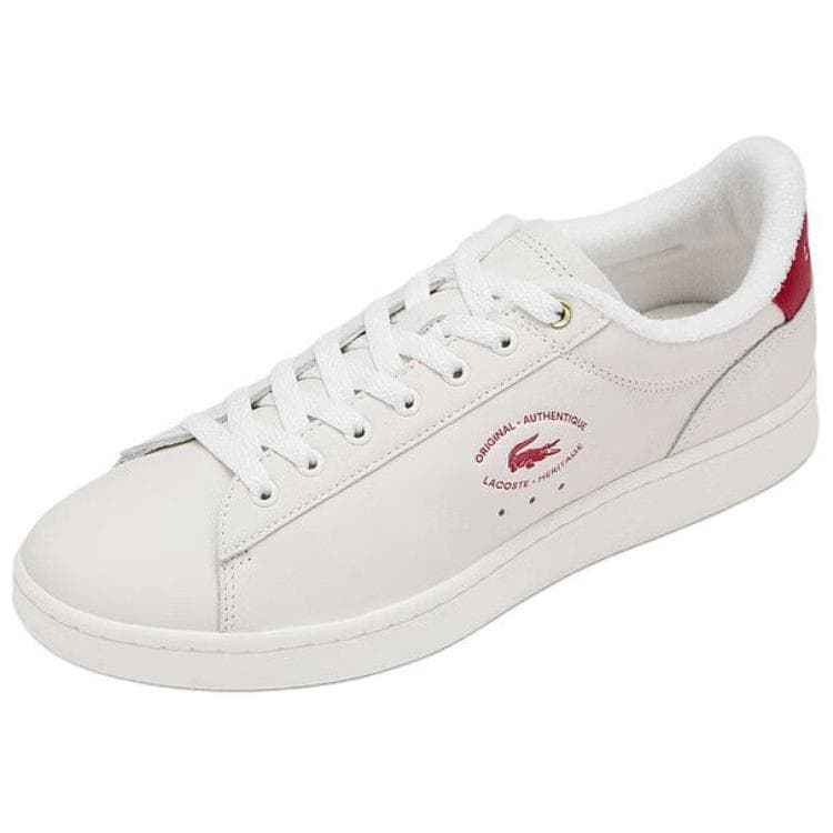 Кроссовки LACOSTE Коровья кожа Низкие кроссовки для скейтбординга Мужские Экрю - изображение 2