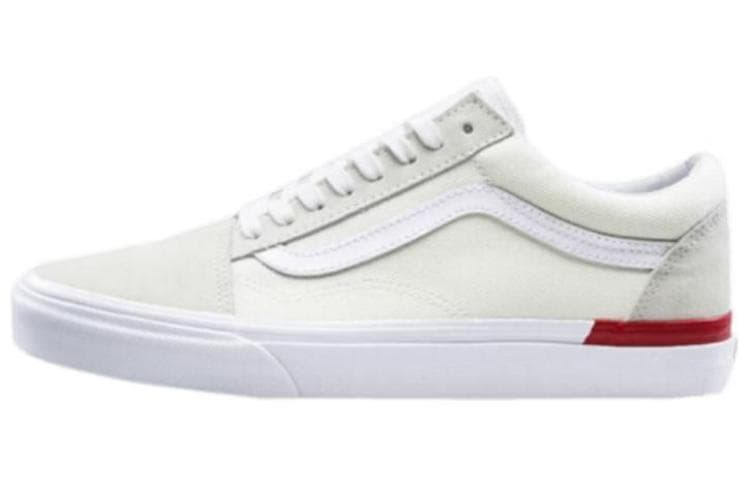 Кроссовки Vans Old Skool Амортизация устойчивая к истиранию низкий топ скейтборд обувь мужская белый и красный - изображение 1