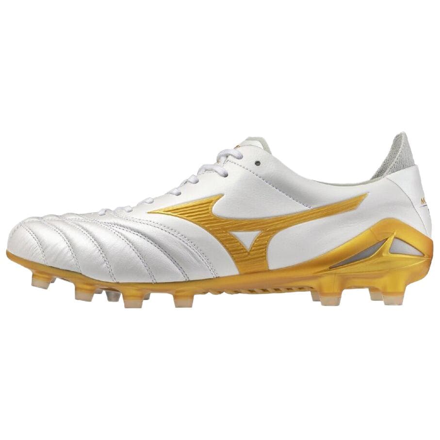 Кроссовки для футбола Mizuno Morelia Neo 4 Поддержка Легкие Футбольные Бутсы Унисекс Белый Золото - изображение 1