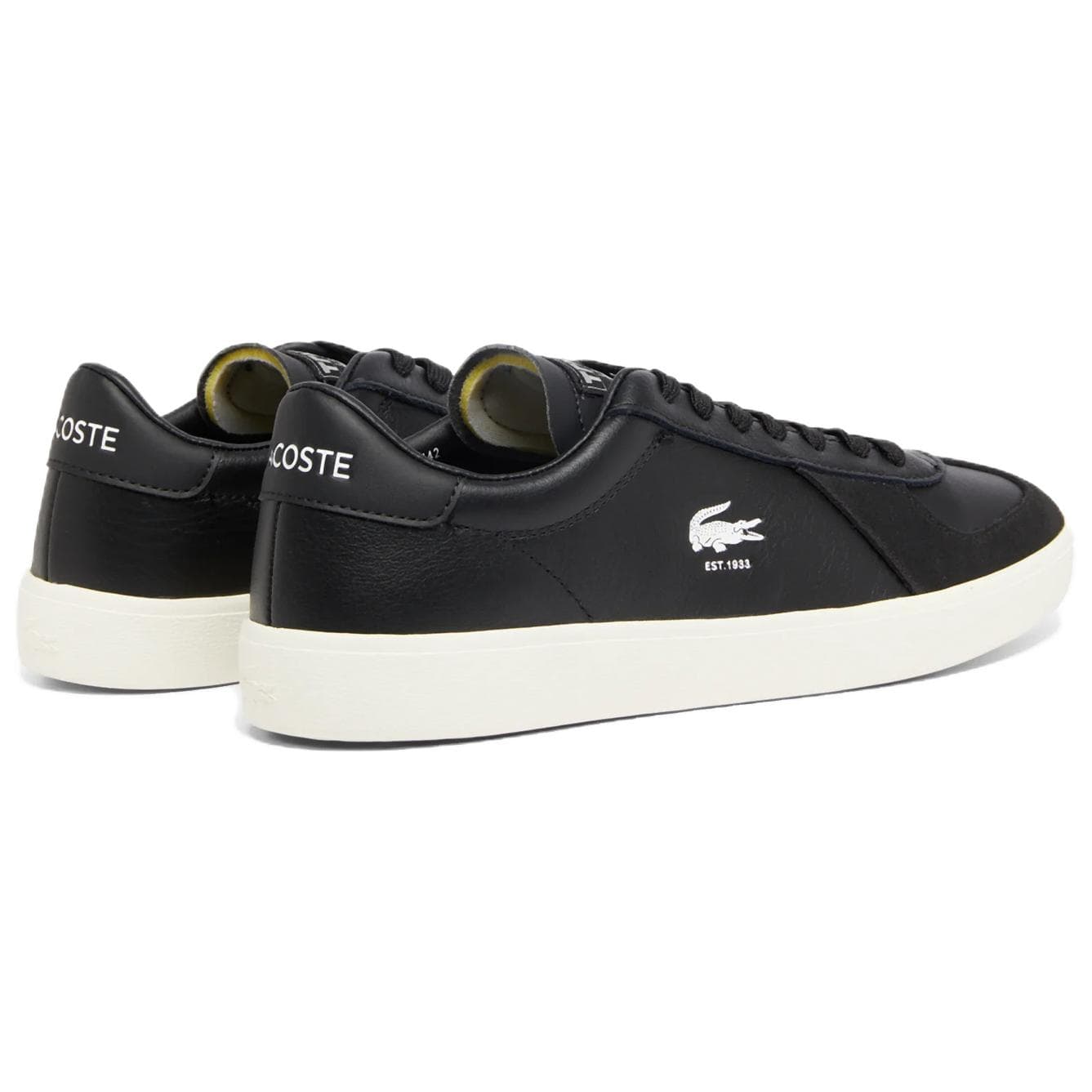 Кроссовки LACOSTE BASESHOT Противоскользящие Износостойкие Низкие Кроссовки для скейтбординга Мужские Черные - изображение 4