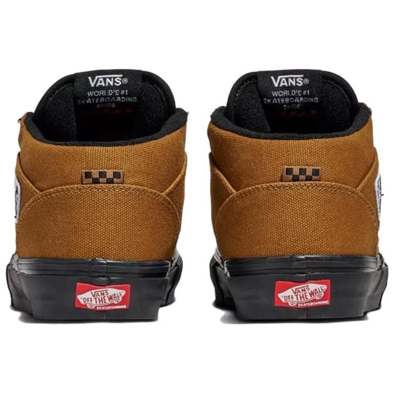 Кроссовки Vans SKATE CLASSICS Легкие Дышащие Легкие и Дышащие MID Топ Скейтборд Кроссовки Женские Коричнево-Желтые - изображение 4
