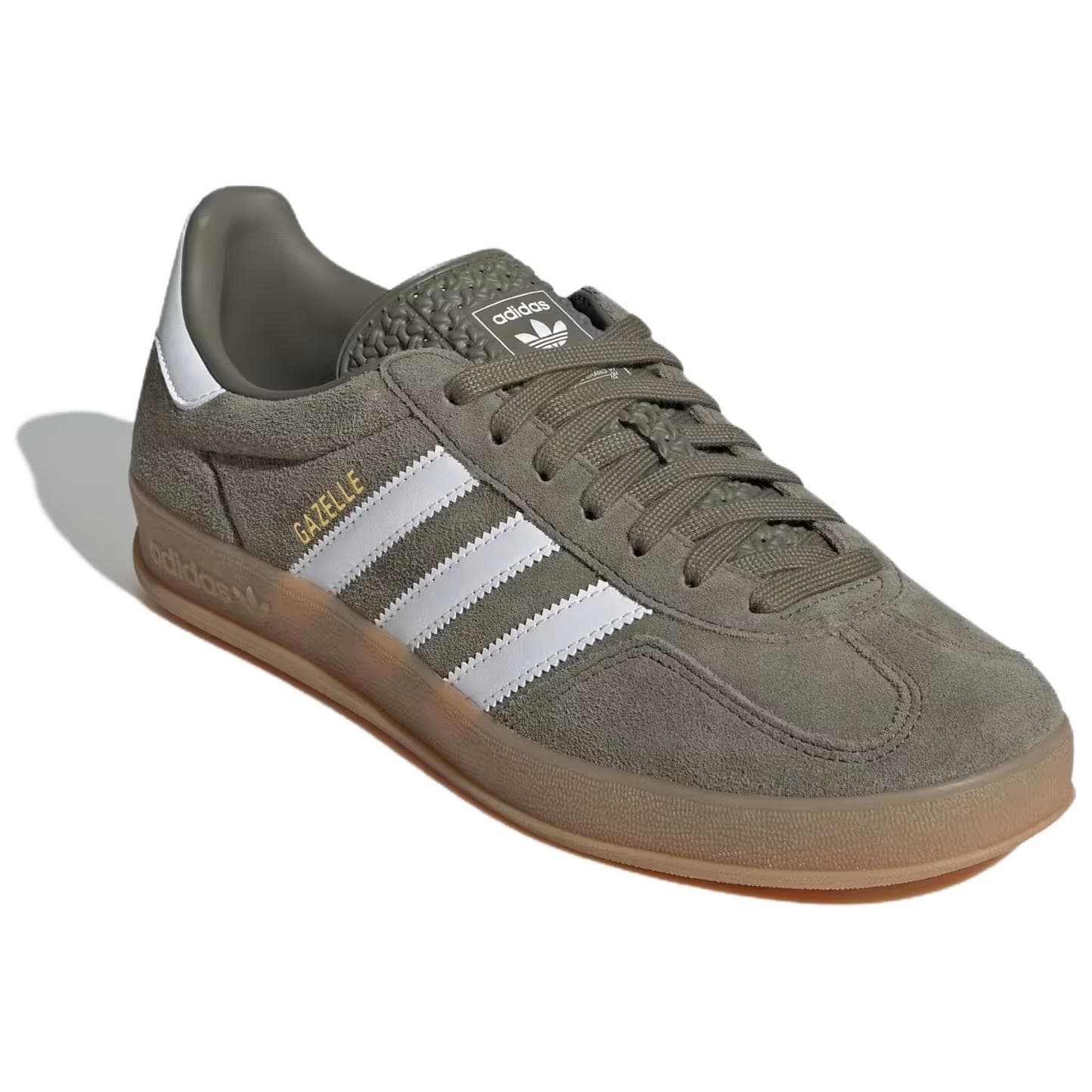 Кроссовки Adidas Originals GAZELLE INDOOR Замша Низкие Кеды Скейтборд Обувь Мужская Зеленая - изображение 2