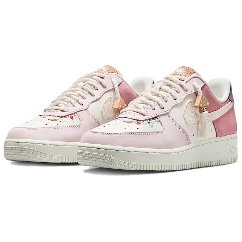 Кроссовки Nike Air Force 1 Low Топ Скейтборд Обувь Женская Розовая Белая - изображение 3