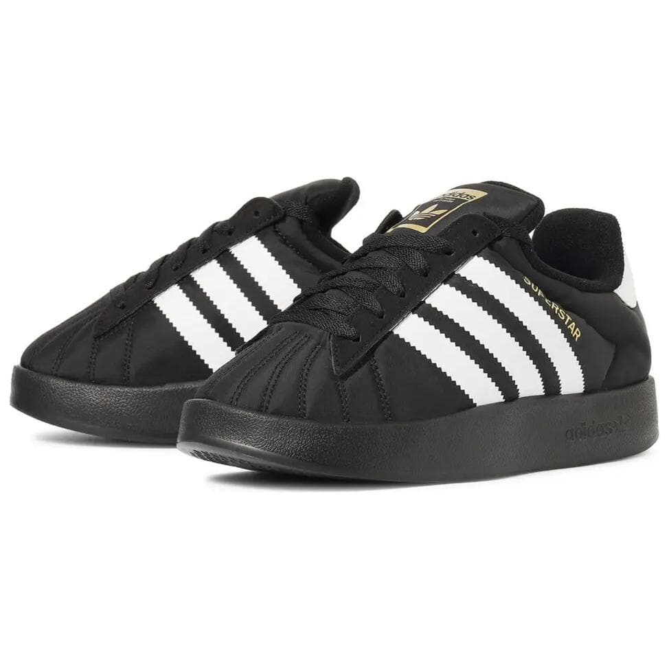 Кроссовки Adidas Originals Superstar Текстиль Синтетическая кожа Низкие кеды Скейтборд Обувь Женская Черная - изображение 3