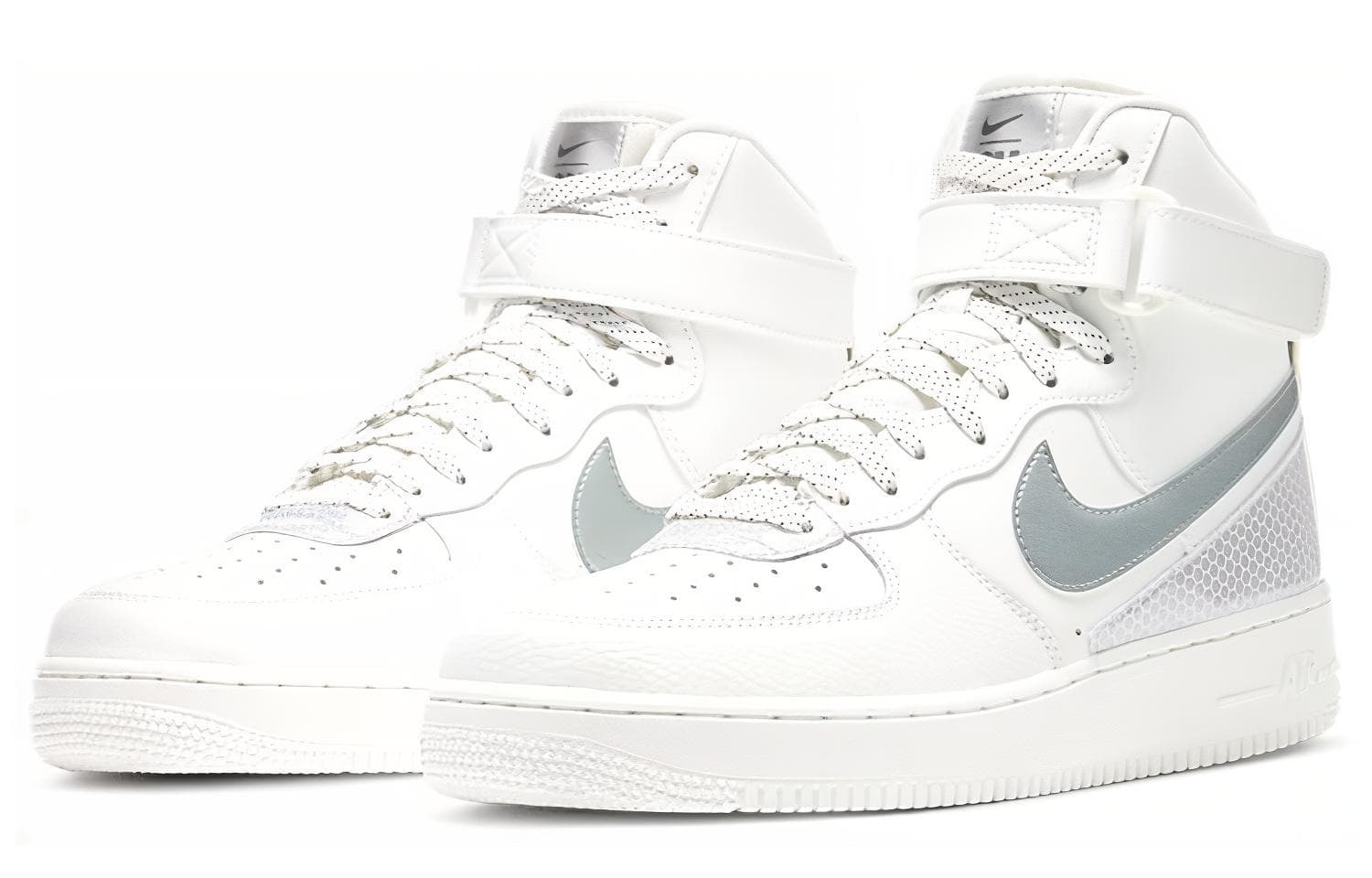 Кроссовки Nike Air Force 1 '07 LV8 3M High Silver White — фото 3