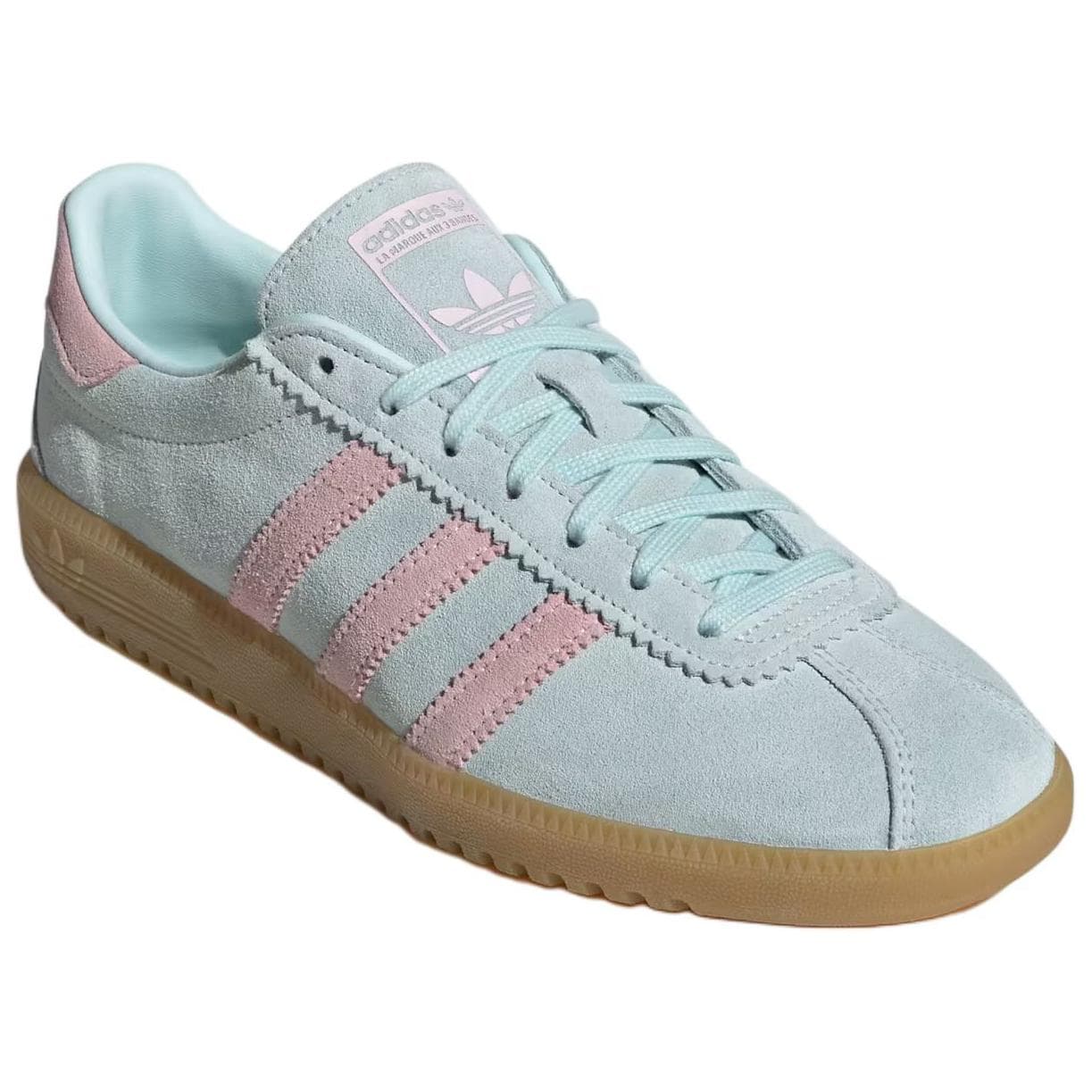 Кроссовки Adidas Originals BRMD Противоскользящая Устойчивая к истиранию Низкий Топ Скейтборд Обувь Женская Зеленая Розовая - изображение 2