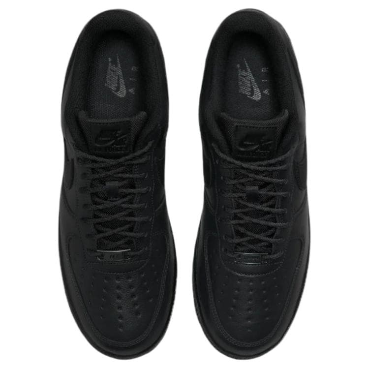 Кроссовки Nike Air Force 1 Кожаные Скейтборд Кроссовки Мужские Черные - изображение 4