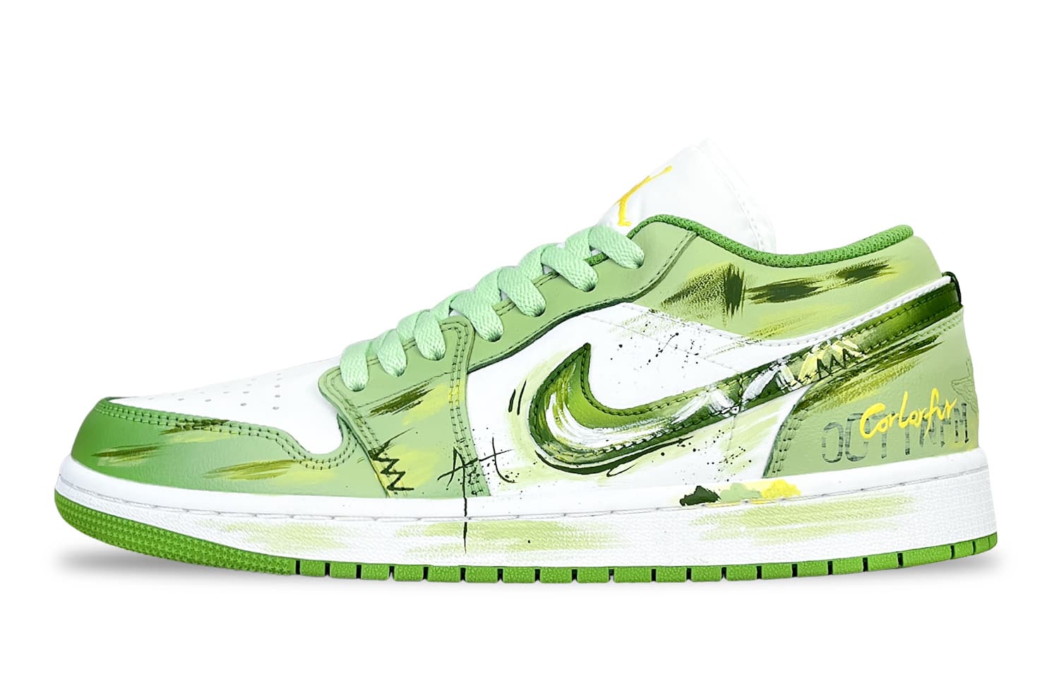 Кроссовки Jordan Air Jordan 1 Low Custom Green - изображение 1