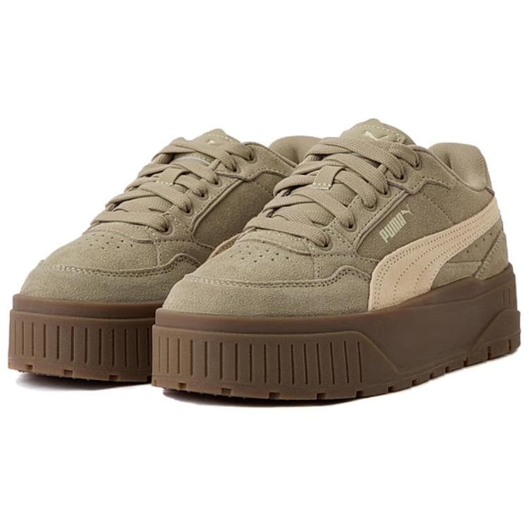 Кроссовки PUMA Karmen II Искусственная замша Низкие кроссовки для скейтбординга Женские Коричневые - изображение 3