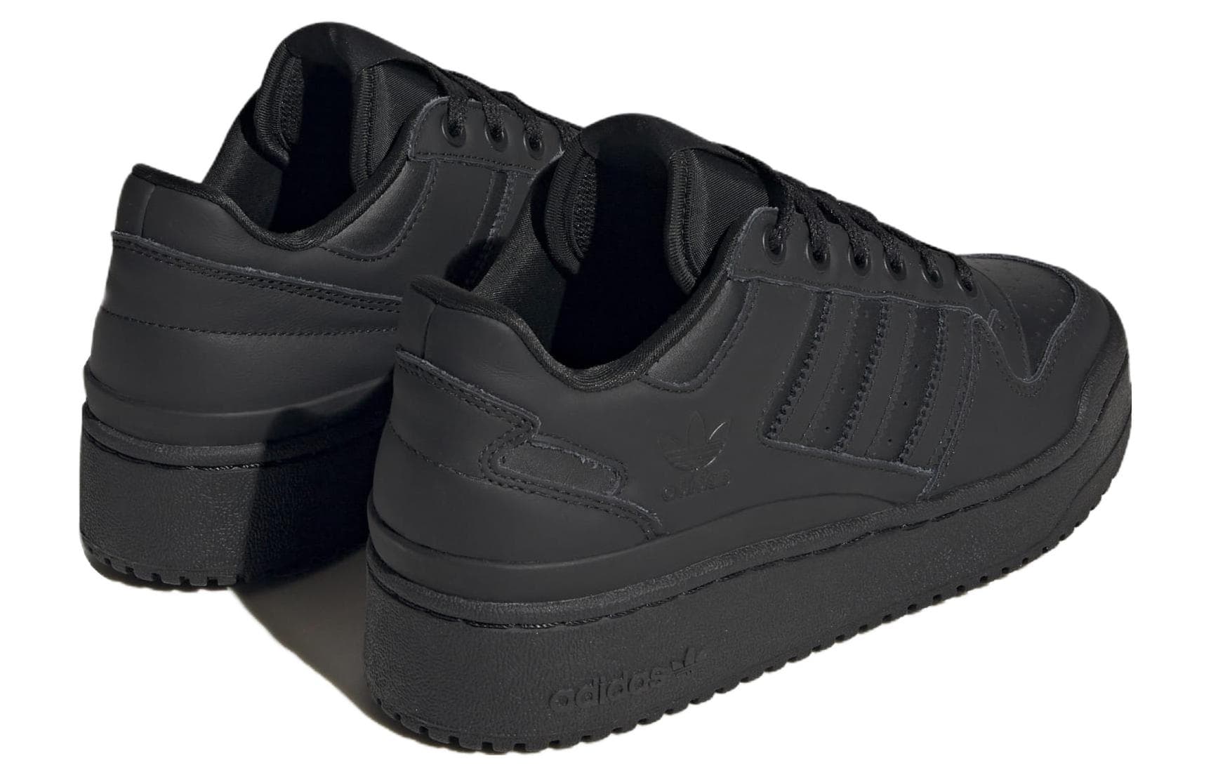 Кроссовки Adidas Originals FORUM BOLD STRIPES Смелые Полосы Устойчивые к Износу Легкие Низкие Кеды Скейтборд Обувь Женские Черные - изображение 3