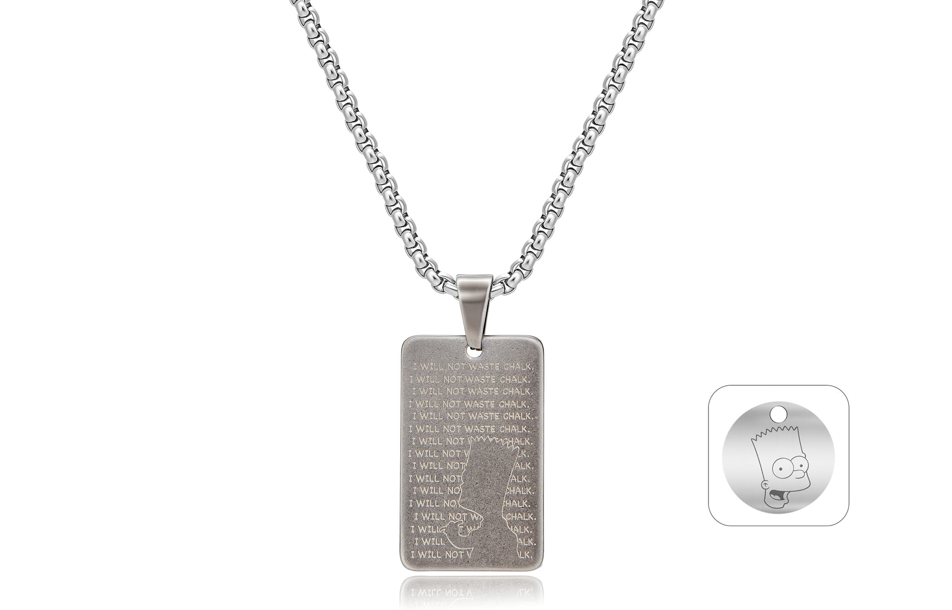 Ожерелье The Simpsons Titan Steel Necklaces Unisex Симпсоны Титановые Стальные Ожерелья Унисекс - изображение 2