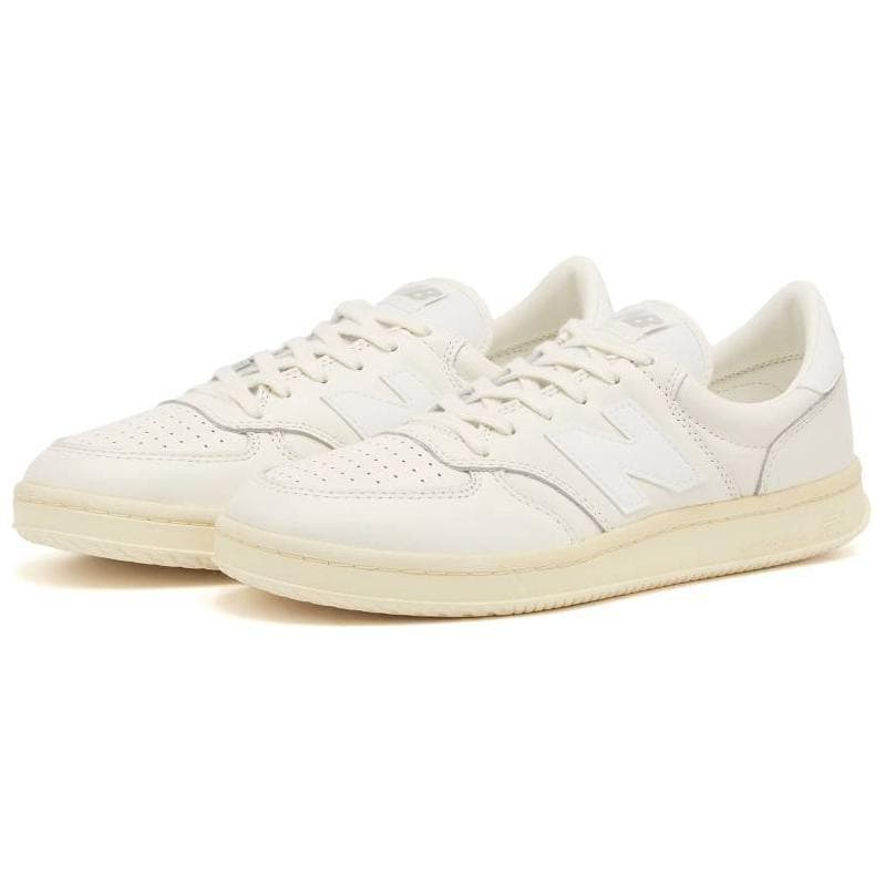 Кроссовки New Balance NB T500 Кожаная Низкая Обувь для Скейтбординга Унисекс Белая - изображение 2