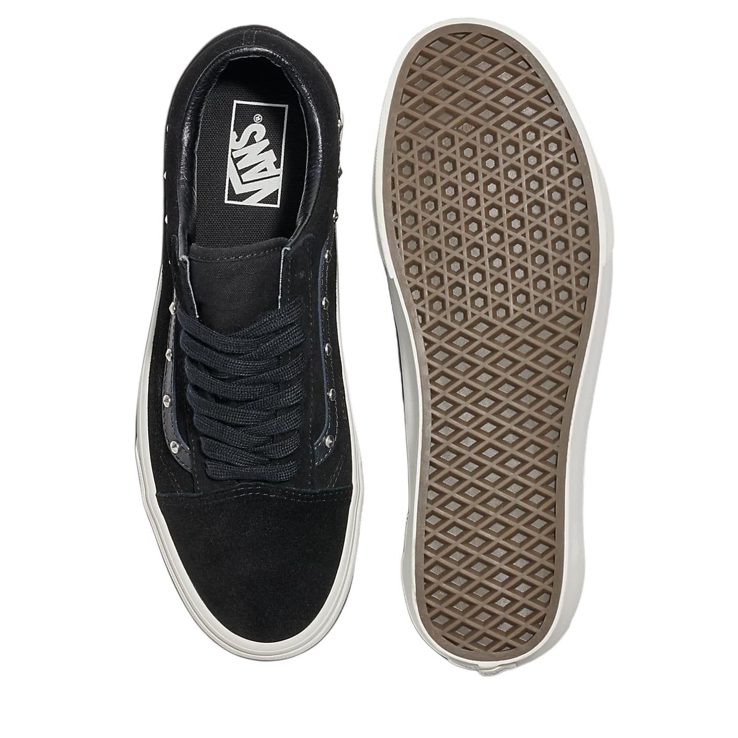 Кроссовки VANS Old Skool Холст Замша Низкие Кеды Скейтборд Обувь Унисекс Черные - изображение 3