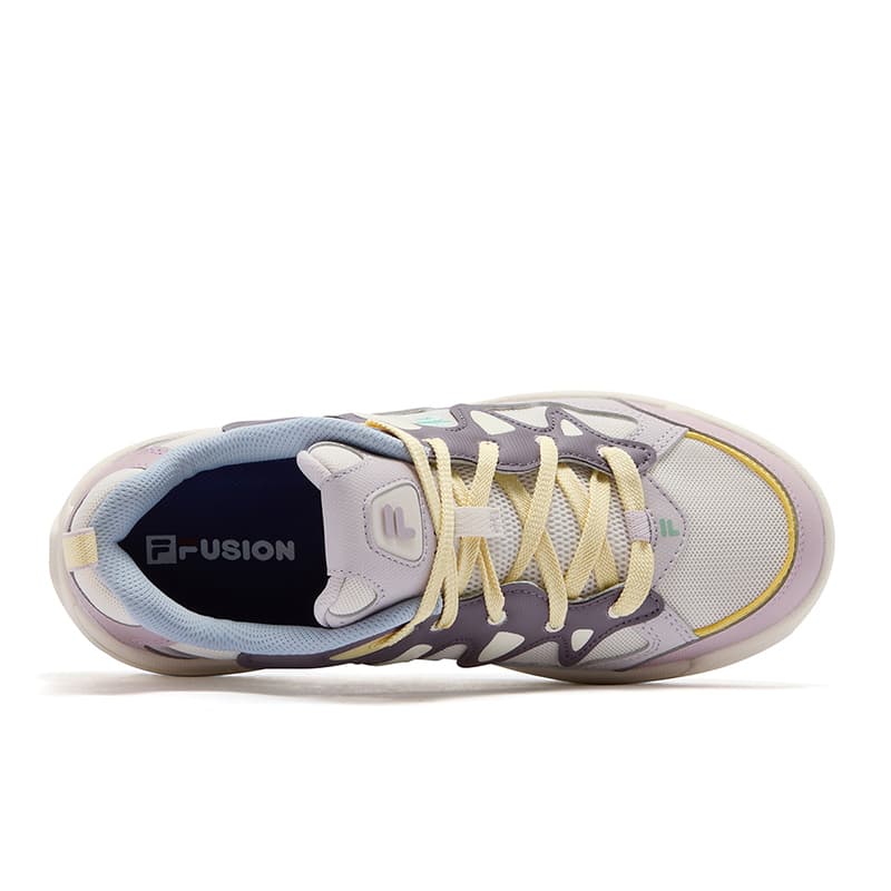 Кроссовки FILA FUSION BURWEED Сверкающие складные туфли для ушей Текстиль синтетическая кожа Низкие кеды для скейтбординга Женские - изображение 4