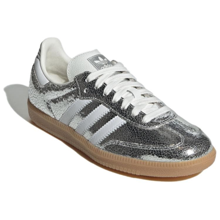 Кроссовки Adidas Originals Samba OG Low Топ Кеды немецкой армии (GAT) Женские Серебряные - изображение 2