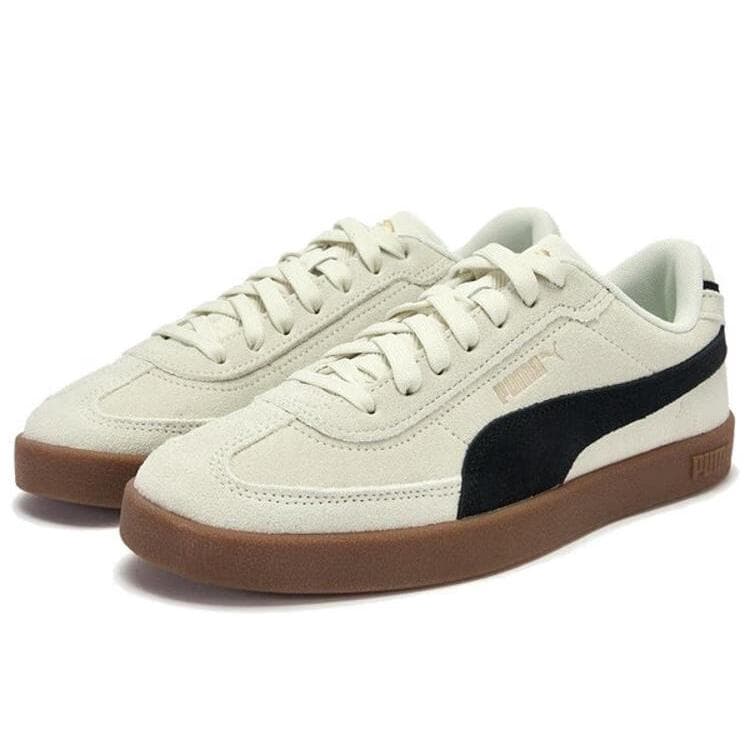 Кроссовки PUMA Club II Era Устойчивые к истиранию Низкие Кеды немецкой армии (GAT) Унисекс Бежево-черные - изображение 3